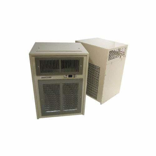 Tan, Metal Encased Cooling System For A Wine Cellar Breezaire WKSL 4000