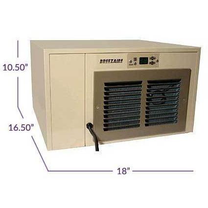Tan, Metal Encased Cooling System For A Wine Cellar Breezaire WKCE 1060