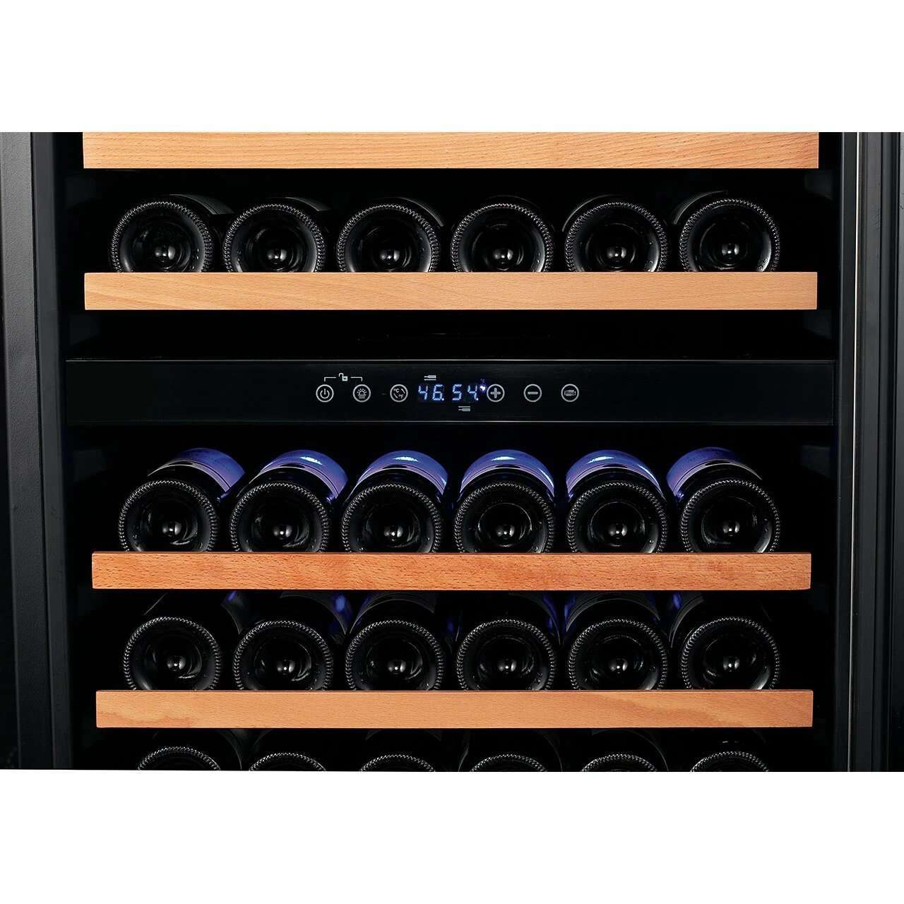 166 Bottle Dual Zone Wine Cooler, Stainless Steel Door Trim RW428DR