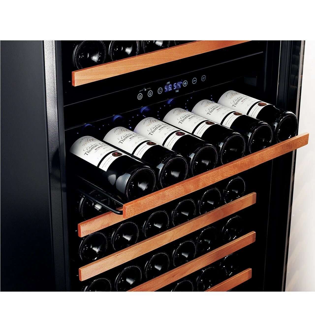 166 Bottle Dual Zone Wine Cooler, Stainless Steel Door Trim RW428DR