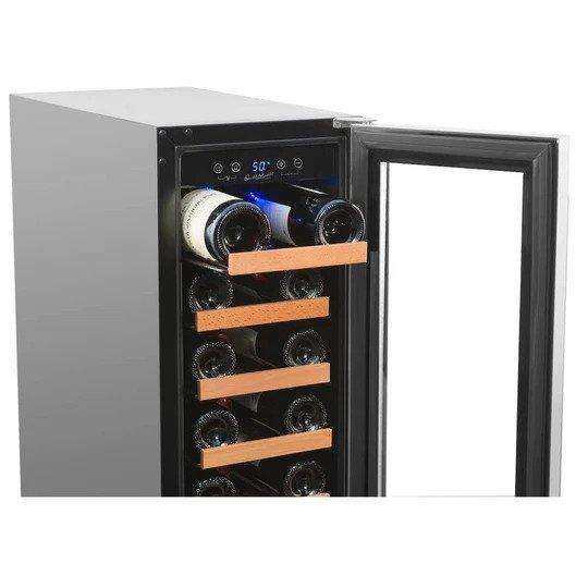 19 Bottle Single Zone Wine Cooler, Stainless Steel Door Trim RW58SR